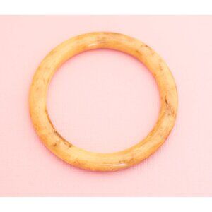 Minimalist Gold Tone Scarred Ring Bangle | 7.85 Inch | Avon H9